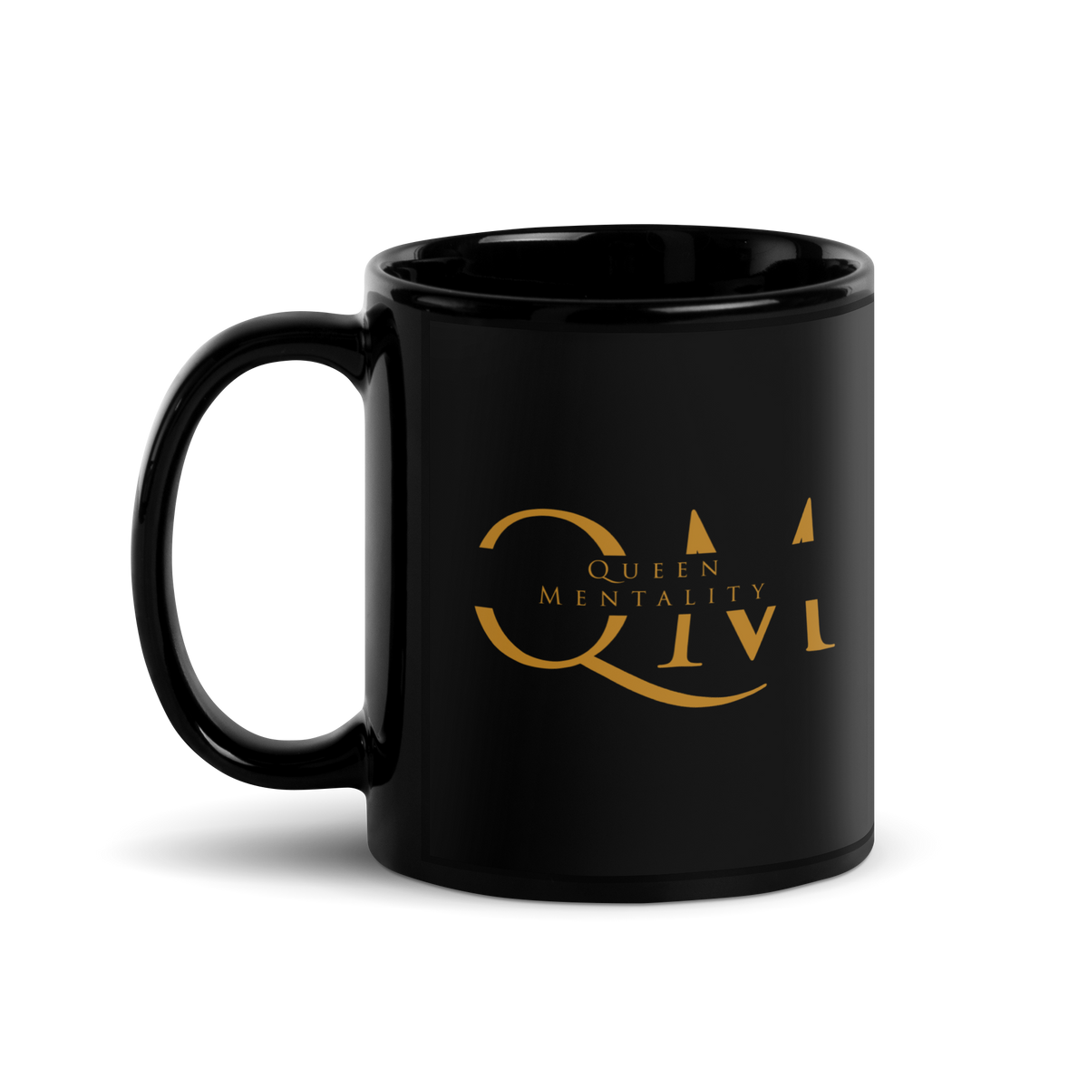 Queen Mentality Black Glossy Mug