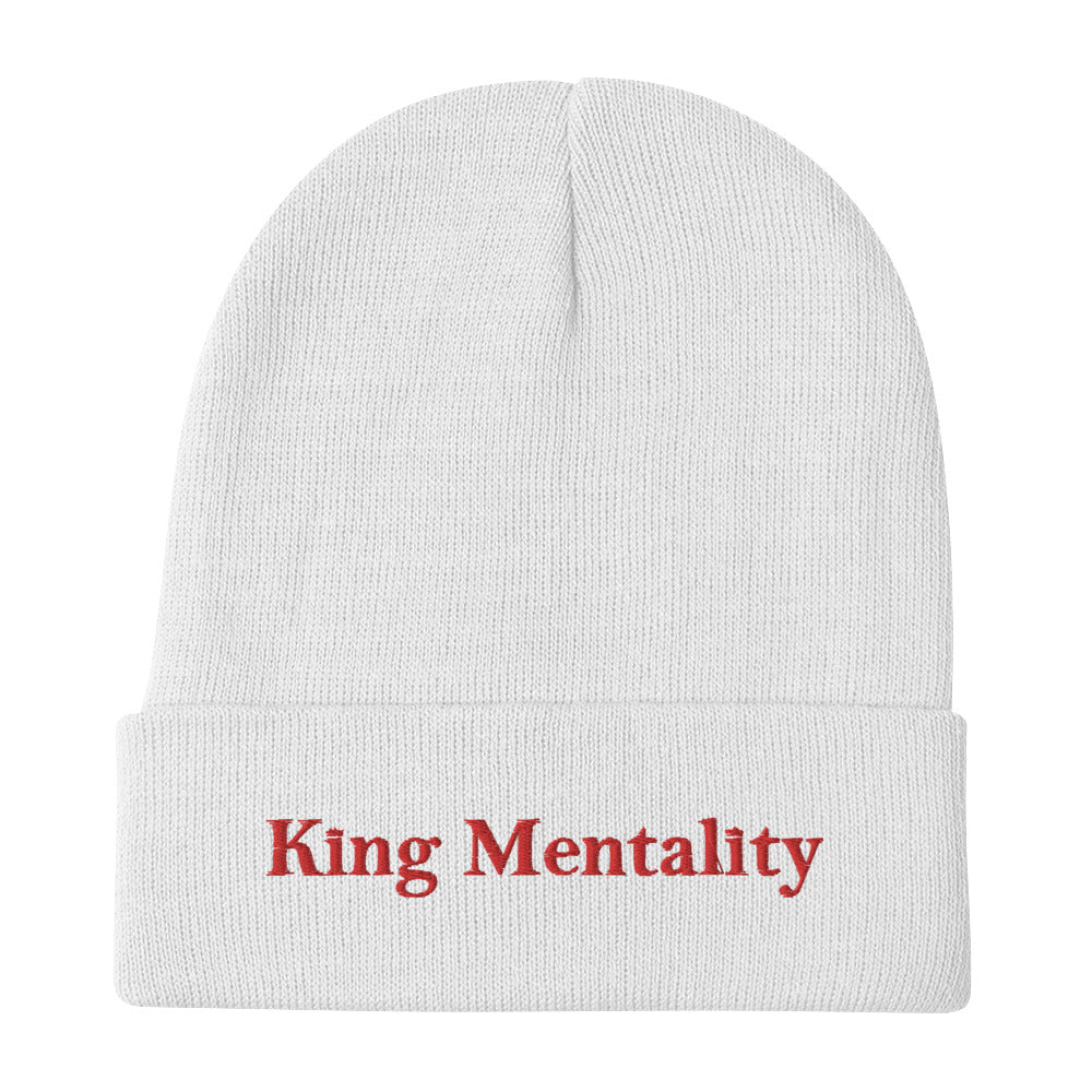 King Mentality Embroidered Beanie