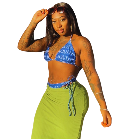 Queen Mentality All Over Print Bathing Suit