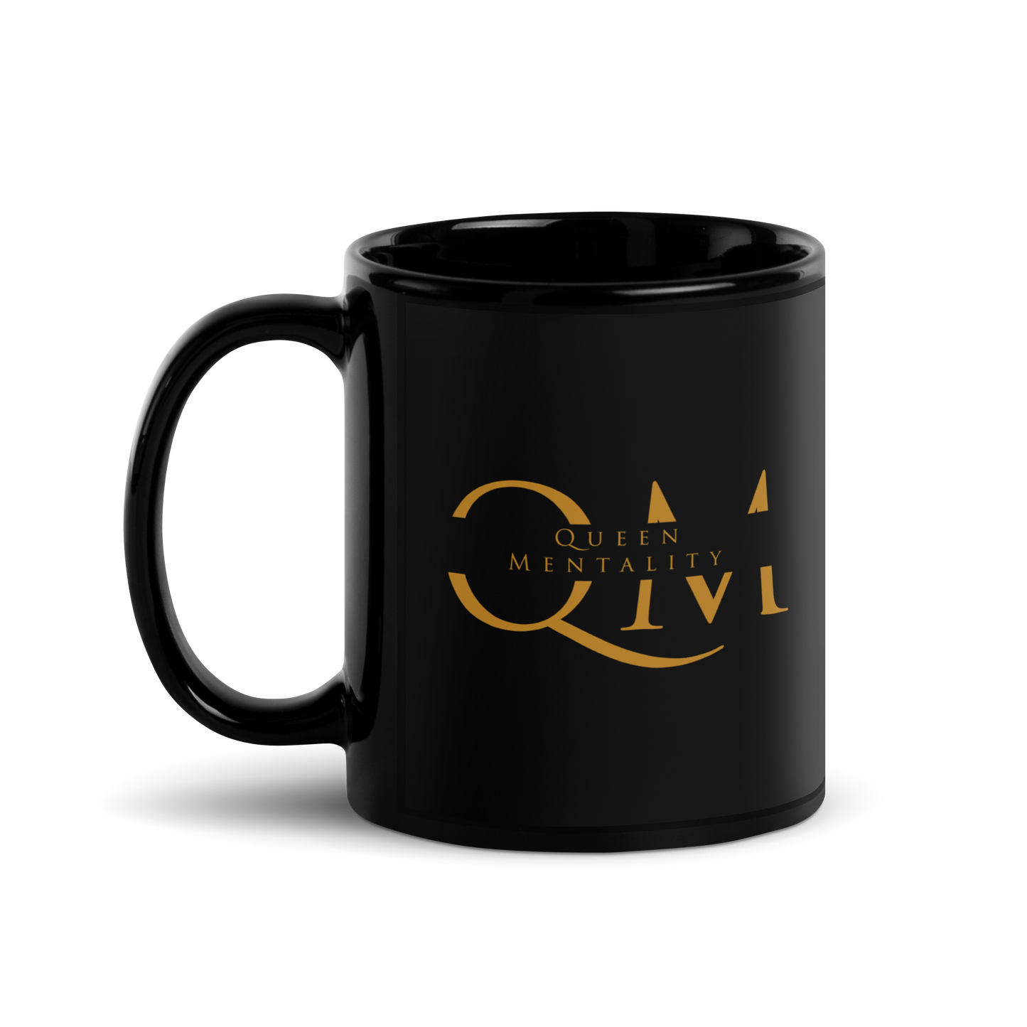 Queen Mentality Black Glossy Mug