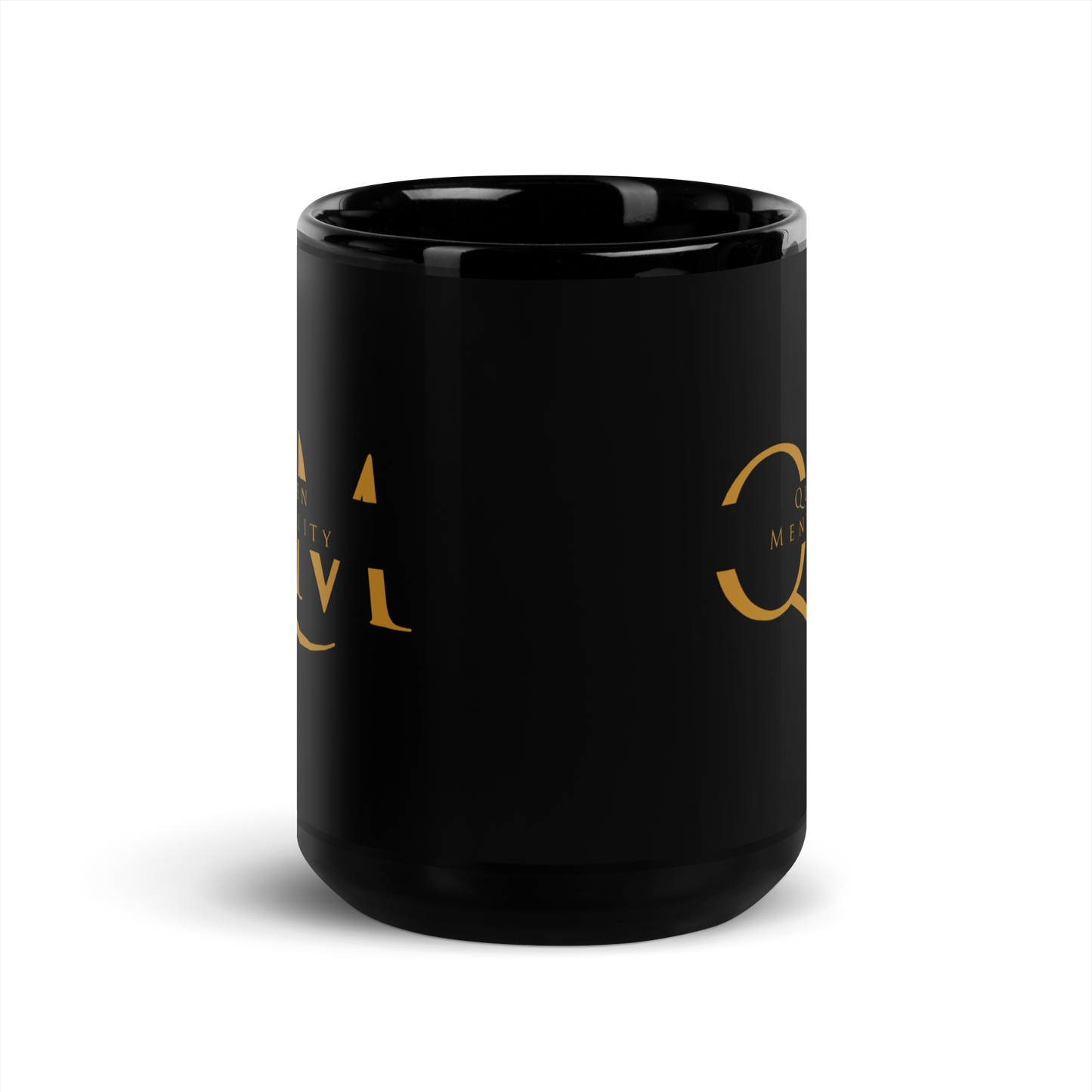 Queen Mentality Black Glossy Mug