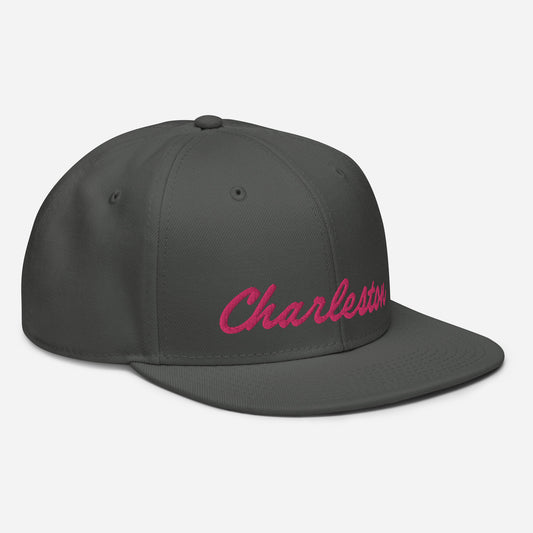 Charleston Snapback (Pink Script)