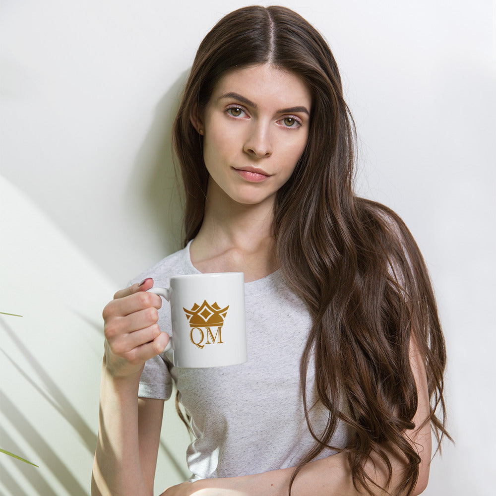 Queen Mentality White Glossy Mug
